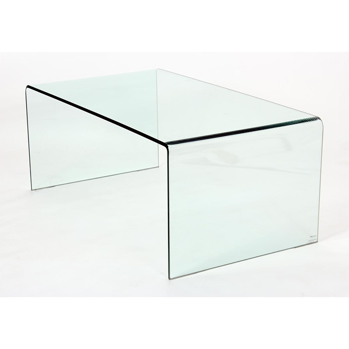 Angola Clear Glass Top Coffee Table - Click Image to Close